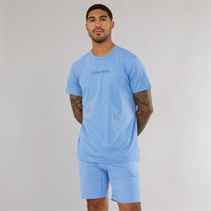 Calvin Klein Mens T-Shirt And Shorts Set Glacier