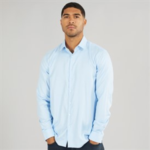 Calvin Klein Mens Non Iron Structure Long Sleeve Shirt Sweet Blue