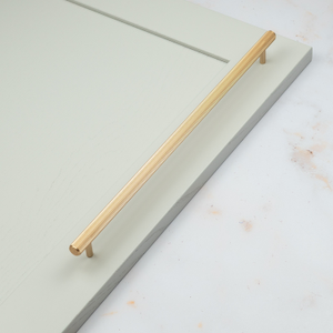 Brass Gold Grooved Reeded Cabinet T-Bar Handles in 2 Sizes & Matching Bar Pull - 320mm Handle