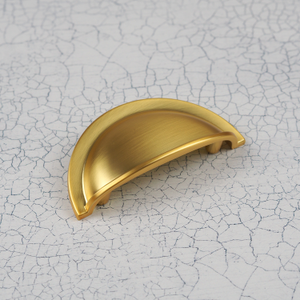 Dark Brushed Brass 64mm Cup Handle & Matching Knobs - 64mm Cup