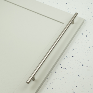 Brushed Nickel Cabinet T Bar Slim Handles in 3 Sizes & Matching Pull Knob - 320mm Handle