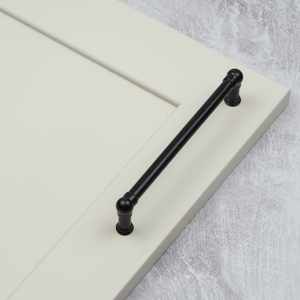 Black Industrial Cupboard Pipe Handle in 3 Sizes - 160mm Handle