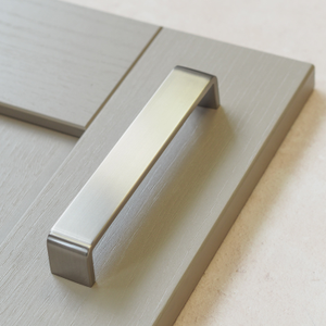 Brushed Nickel Cabinet Smooth Edged D Handles 160mm &amp; 192mm - 160mm