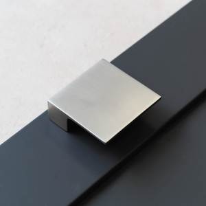 Brushed Nickel Modern Cabinet Square Pull Handle 32mm Centres