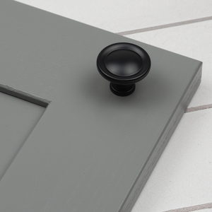 Matt Black 160mm Cabinet T-Bar Handle & Matching 31mm Knob - 31mm Knob