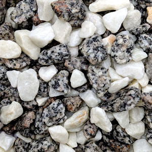 Arctic Grey Silver Granite & White Marble Mix (20mm) Decorative Stone - 20kg x 5