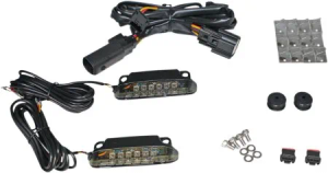 Custom Dynamics Saddlebag Rail L.E.D. Light Bars With Smoked Lens For Harley Davidson 2014-2020 Touring Motorcycles (CD-LR-07-S)