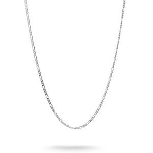 Connect Silver Figaro Chain Charm Necklace