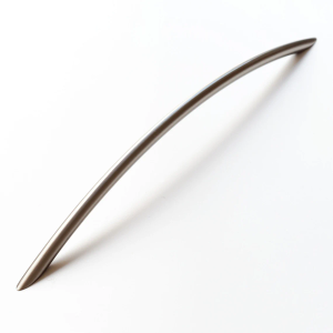 Brushed Nickel Modern Curved Cabinet Bow Handles in 3 Sizes - 320mm Handle