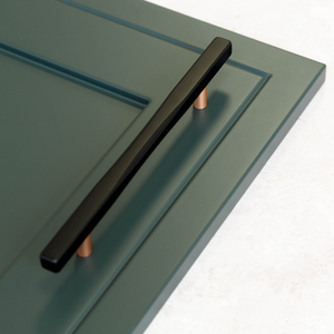 Matt Black & Copper Cabinet T Bar Handle 160mm Hole Centres