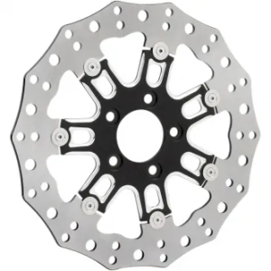 Arlen Ness Brake Rotor 7-Valve Wheel 11.8 Inch Front in Black Finish For 2014-2022 Sportster, 2008-2023 Touring, 2015-2024 Softail & 2006-2017 Dyna Models (33-10301-202)