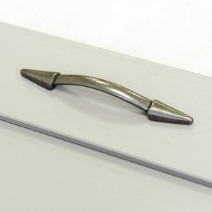Rustic Cast Iron Pewter Traditional Cabinet Bow Handle 128mm Centres