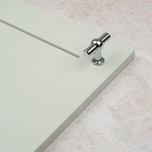Polished Chrome Chunky T-Bar Handle & Matching Knob - T-Bar Knob