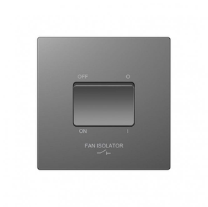 DE017SGS Screwless 3 Pole Fan Isolator Switch in Shadow Grey