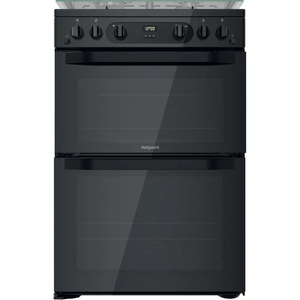 Hotpoint HDM67G0CCB 60cm Double Gas Cooker - Black