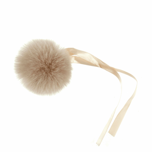 Pompon imitation fourrure 6 cm - Naturel
