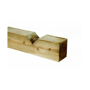 8ft 3 V Notched Contractor Fence Post (100 X 125 X 2400mm) 3V +CR - UC3 Pressure Treated Timber
