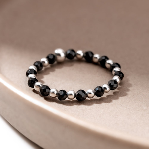 Signature Silver Black Spinel IMERAKI Ring