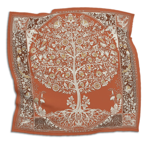 Tree Of Life Scarf In Rust