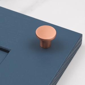 Brushed Satin Copper Circular Disc Pull Knob
