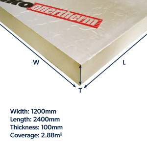 PIR Insulation Board 2400 x 1200 x 100mm
