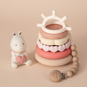 Default Title Bunny Stacking Teething Rings