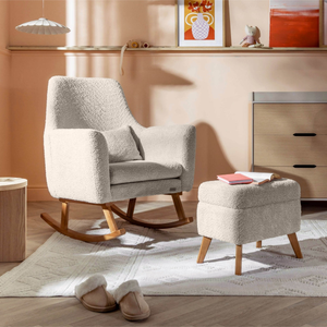 Oscar Luxe Rocking Chair & Footstool