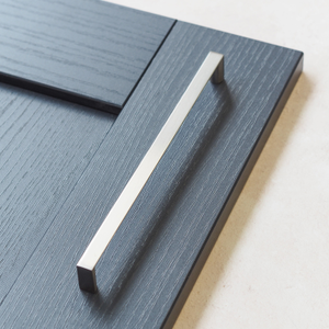 Brushed Nickel Slim Square Cabinet Handles in 5 Sizes - 224mm