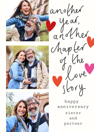 Love Story Photo Upload Anniversary Card