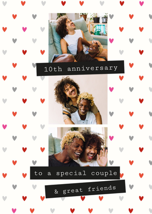 Special Couple Photo Upload Anniversary Card