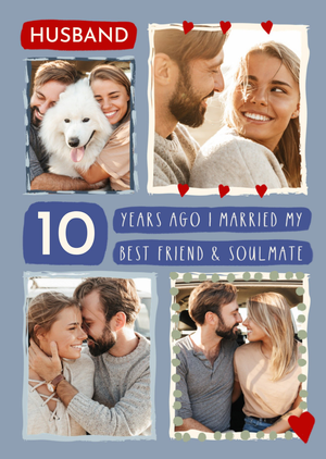My Best Friend & Soulmate Photo Upload Anniversary Card