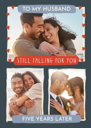 Still Falling For You Photo Upload Anniversary Card