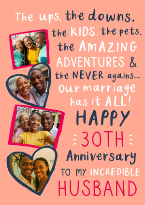 Our Marriage Has It All Photo Upload Anniversary Card