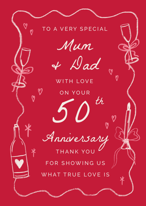 Very Special Mum & Dad Anniversary Card