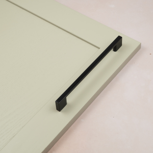 Matt Black Slim Square Cabinet D Handles 128mm 160mm 192mm - 192mm Handle