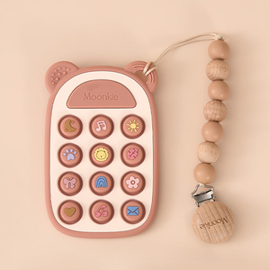 Patterned / Blush Cloud Silicone Phone Press Toy