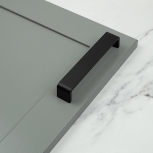 Matt Black Square D-Bar Handles in 4 Sizes - 160mm Handle