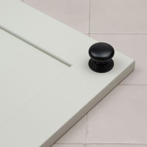 76mm Matt Black Cup Handle & 3 Sizes of Matching Knobs - 38mm Knob