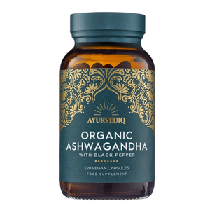 Organic Ashwagandha with Black Pepper (Ayurvediq) 120 Caps