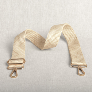 Sangle de sac avec mousquetons - Zig zag Ivoire
