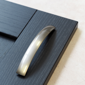 Brushed Nickel Bow Cabinet Handles 128mm & 160mm Centres & 16mm Centred Matching Pull - 128mm Handle