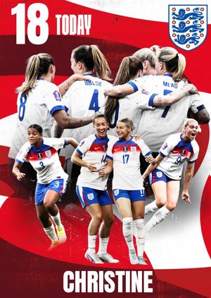 England Lionesses 18 Today Photo Upload Birthday Card