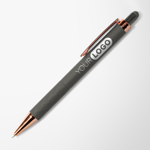Engraved Gem Soft Touch Stylus Pen