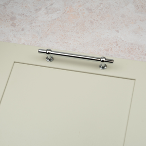 Polished Chrome Chunky T-Bar Handle & Matching Knob - 160mm Handle
