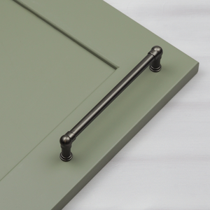 Brushed Grey Industrial Cupboard Pipe Handle in 3 Sizes - 160mm Handle