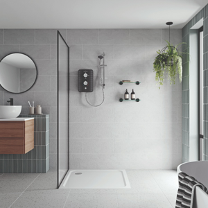 Slim Duo Electric Shower 9.5kw - Piano Black
