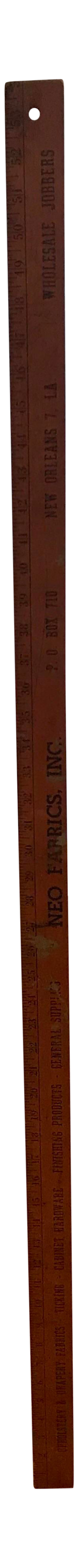 Vintage New Orleans Upholstery Shop Measuring Stick