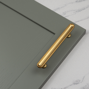 Brushed Brass Recessed Bar Handle & Matching Pulls - 128mm Handle