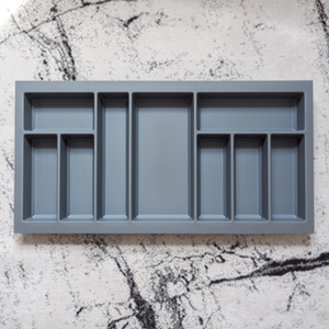 Basalt Grey Cutlery Tray for Blum Legrabox Drawer | 8 Sizes - 900mm