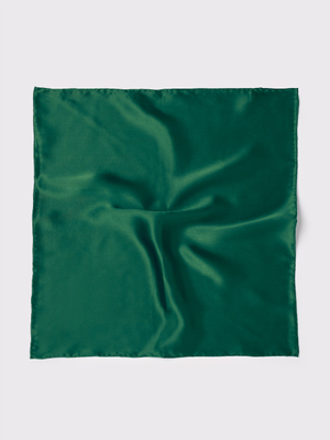 Green 100% Silk Pocket Square